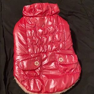 Hot pink winter coat for dog